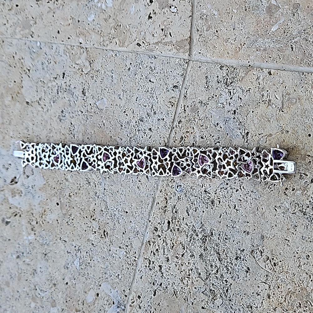 Charles Winston for JTV Sterling Silver & Bella Luce Gemstone Bracelet - Picture 14 of 16